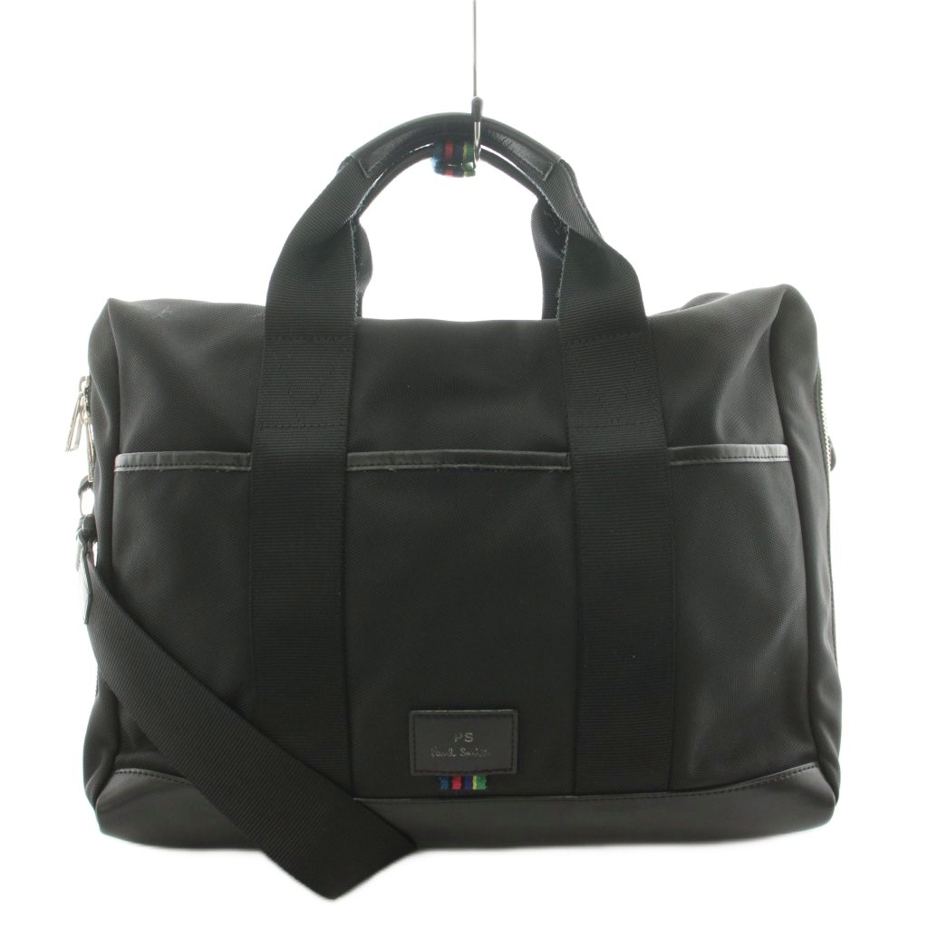 【中古】極点スミス PAUL SMITH ブリーフ容れもの 商行為御徒面子 ハンドバック ショルダーバッグ 2way ロゴタイプ うつり変わり なめし革 黒 黒いこと /AN38 ■GY18 メンズ 【ベクター 古着】 260425