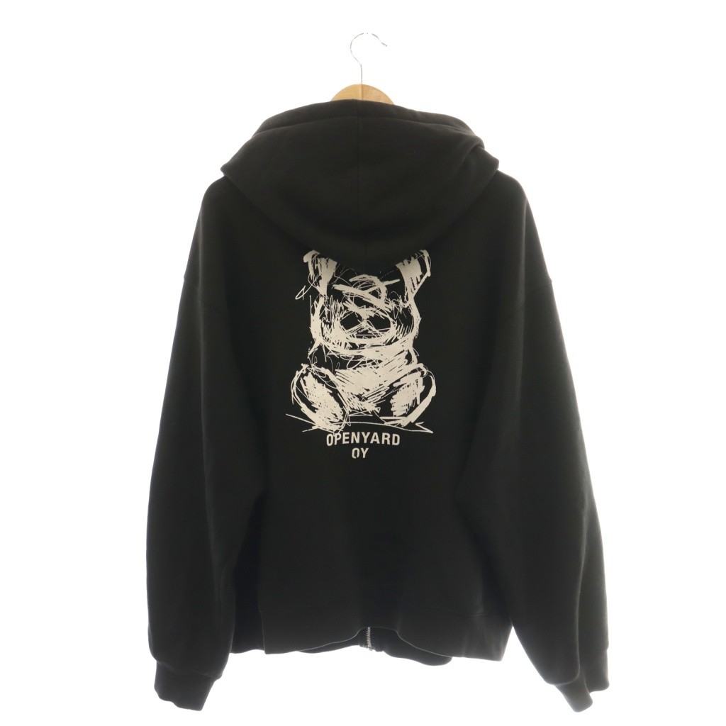 【中古】オーワイ OY SKETCH ODOLLY パーカー ジップアップ 裏起毛 2 黒 /MI ■GY01 メンズ 【ベクトル 古着】 260428｜ブランド古着ベクトルプレミアム店