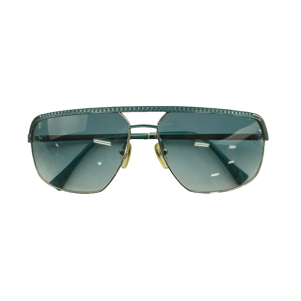 【中古】ルイヴィトン LOUIS VUITTON アティテュード Attitude 黒眼鏡 LVロゴタイプ ダブルブリッジ回路 62□14 しろがね色色合い ともし火青碧 /SS ■os ■OH メンズ レディース 【ベクター 古着】 260508
