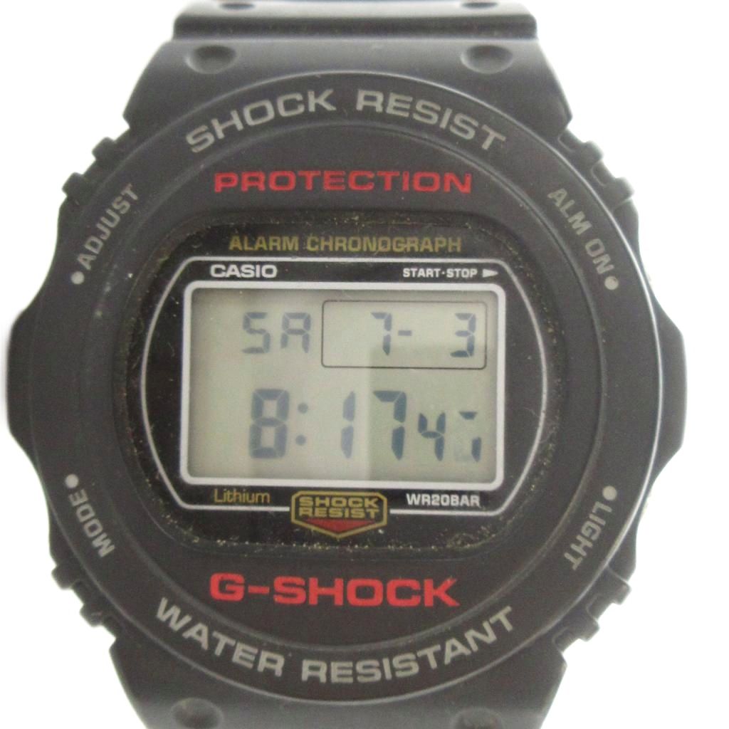 【中古】カシオジーショック CASIO G-SHOCK DW-5750E ウオッチ ご覧なさる ソーラー デジタル 暦付き添い人 デイト 黒 黒いこと ■GY18 /MQ メンズ 【ベクター 古着】 260503