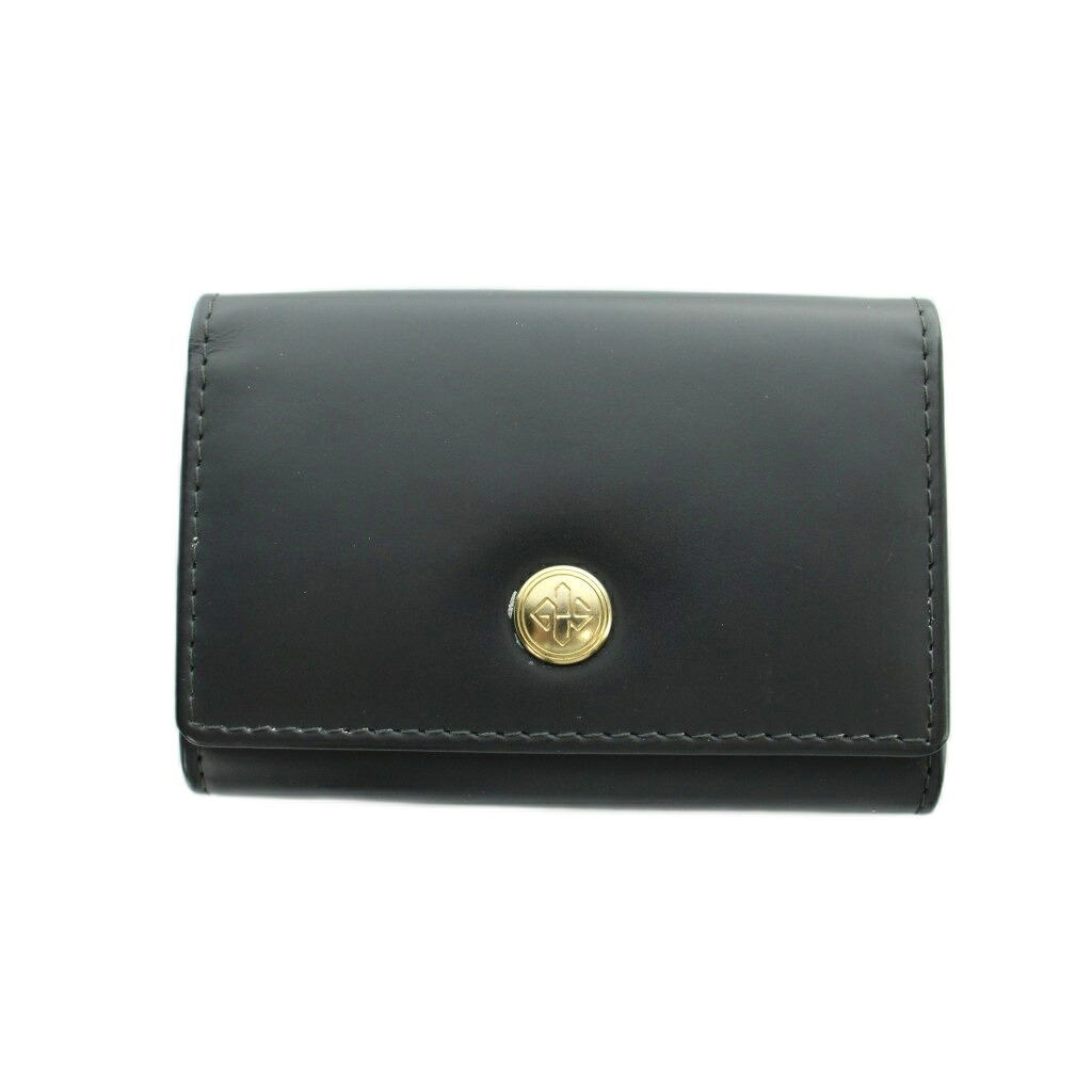 【中古】エッティンガー ETTINGER 小銭入れ コインケース ウォレット レザー ロゴ グレー ■GY18 /MQ メンズ 【ベクトル 古着】 260510｜ブランド古着ベクトルプレミアム店