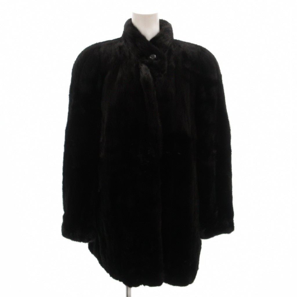 【中古】ランバン LANVIN ミンクファーコート ジャケット 毛皮 ミドル F 黒 ブラック /FF ■GY18 【ベクトル 古着】 260605｜ブランド古着ベクトルプレミアム店