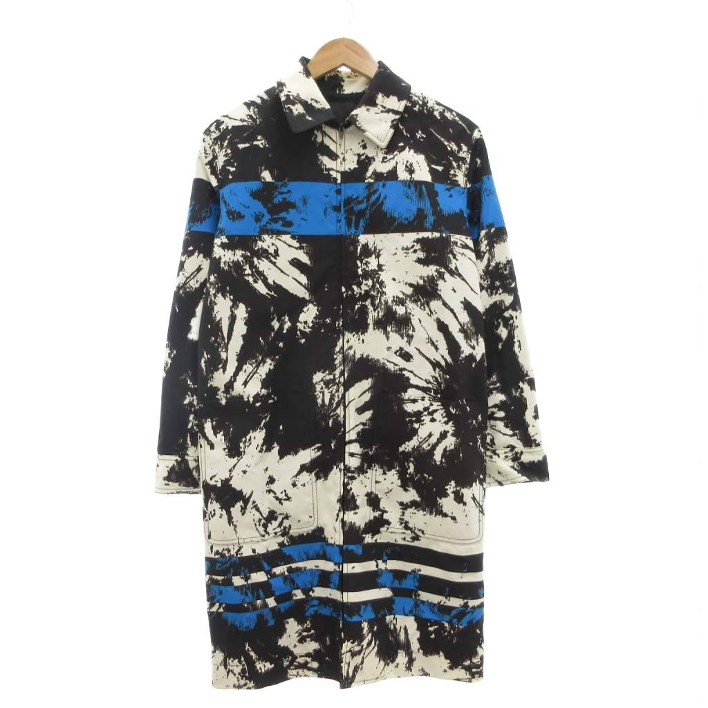 【中古】アレキサンダーワン ALEXANDER WANG 美品 101382R15 20SS ステンカラー厚地の外套 ナイロン厚地の外套 抽象主義柄 0 青 青碧 黒 黒いこと /MG ■GY18 レディース 【ベクター 古着】 260529