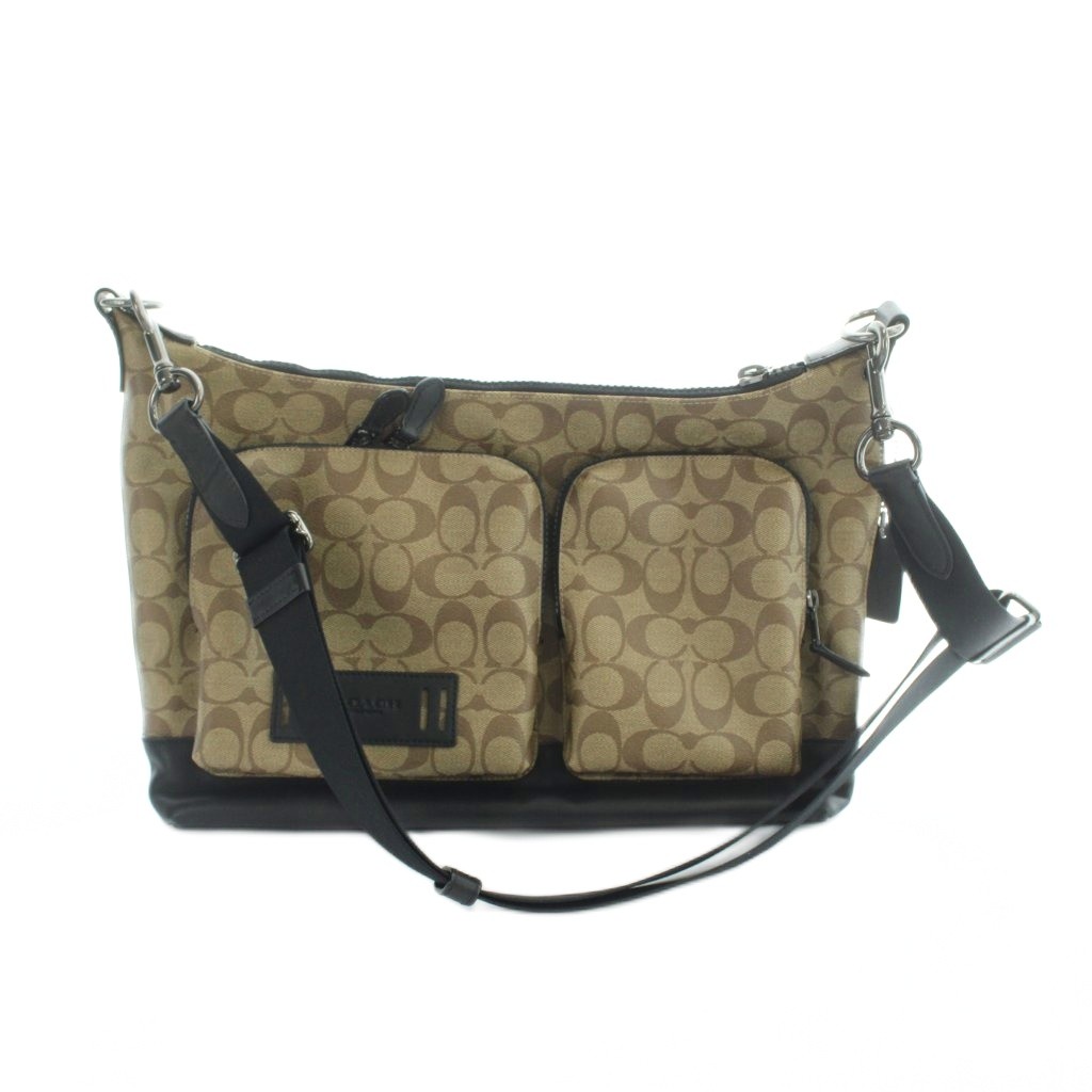 【中古】コーチ職 COACH 1951 ショルダーバッグ 曲がったがけ PVC なめし革 書き判 茶 赤銅色 ■GY18 /MQ レディース 【ベクター 古着】 260513