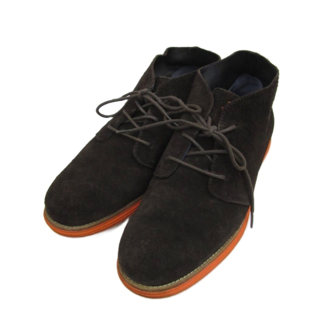 【中古】電話を掛けるハーン COLE HAAN LUNARGRAND チャッカブーツ スエードクロス 9 茶 赤銅色 C11187 /SM23 ■GY03 メンズ 【ベクター 古着】 260521