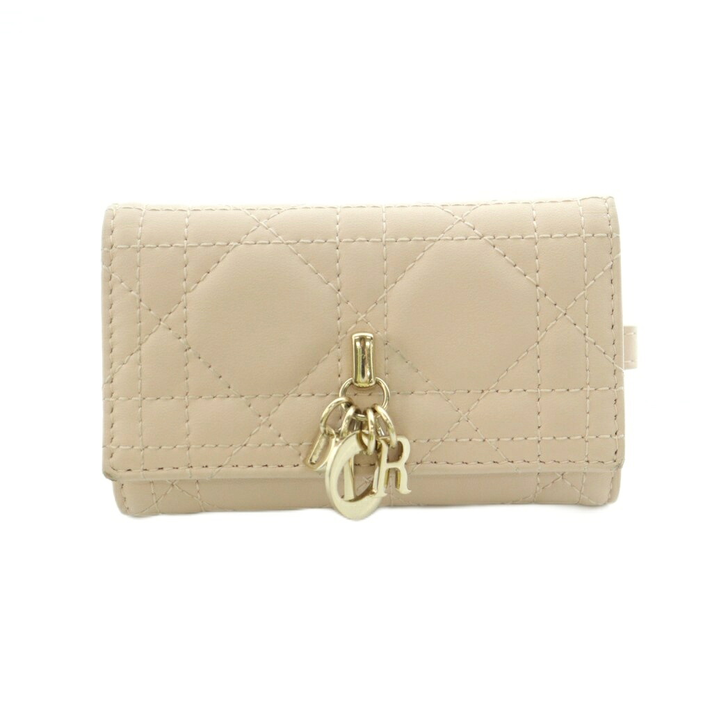 【中古】クリスチャンディオール Christian Dior MyDIOR ASTER カナージュ キーケース4連 レザー ピンク /MI ■OH ■GY18 レディース 【ベクトル 古着】 260523｜ブランド古着ベクトルプレミアム店