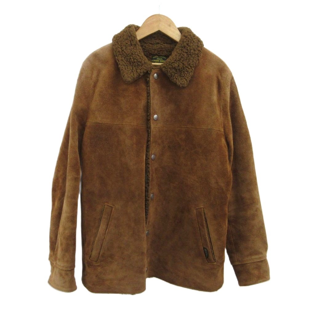 【中古】ファインダーズキーパーズ Finders Keepers FK-SHORTHORN JKT なめし革上衣 牛皮 即物的なめし革 M 茶 赤銅色 裏ボア スエードクロス 長袖 40432206 /PP ■GY12  【ベクター 古着】 260603