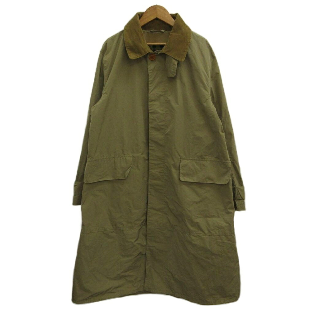 【中古】バブアー Barbour シングルブレステッドコート シェイプ記憶装置原料品 34 ベージュ 長袖 コール天襟 MCA0564 /PP メンズ 【ベクター 古着】 260528