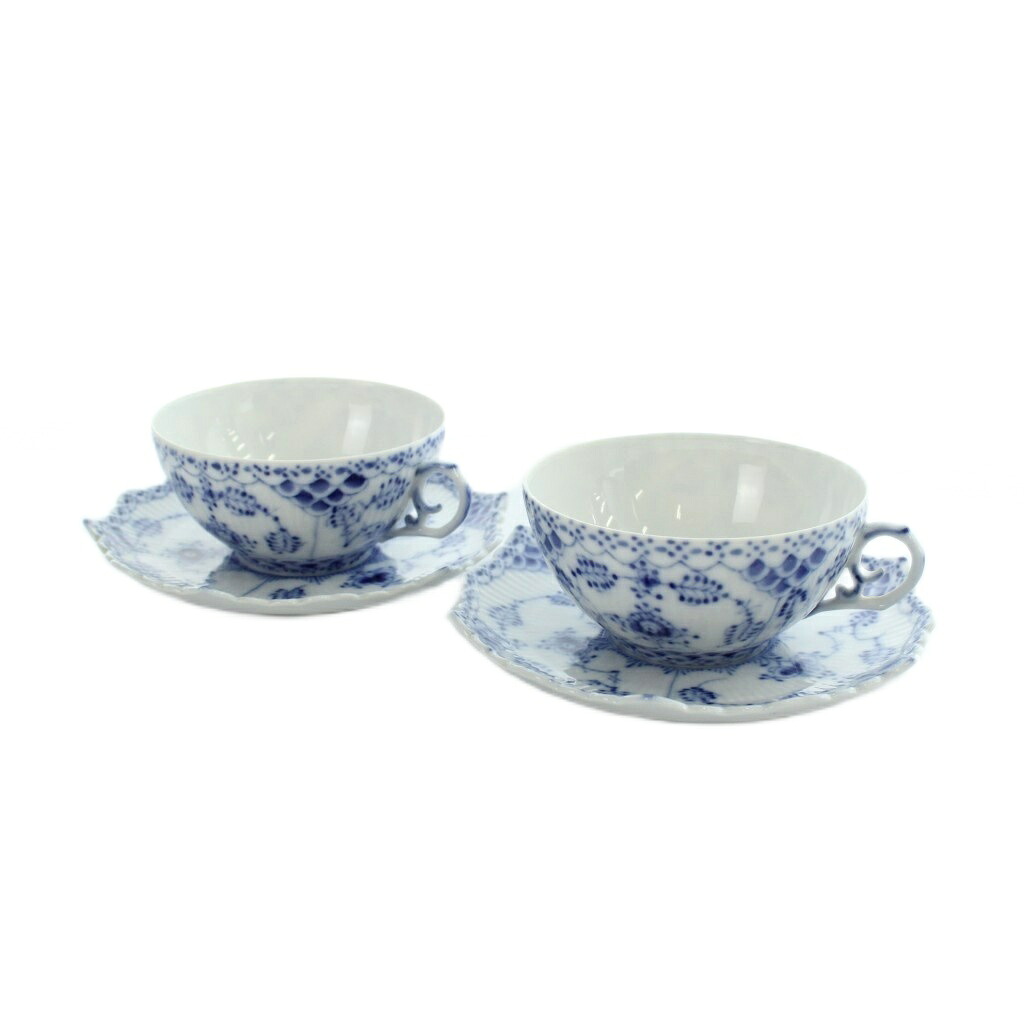 【中古】ロイヤルコペンハーゲン ROYAL COPENHAGEN ブルーフルーテッド 盛りだくさんスピード競技 優勝杯\u0026平円盤 2客 書き割り 白 白いこと 青 青碧 ■GY18 /MQ 余分の物 【ベクター 古着】 260604