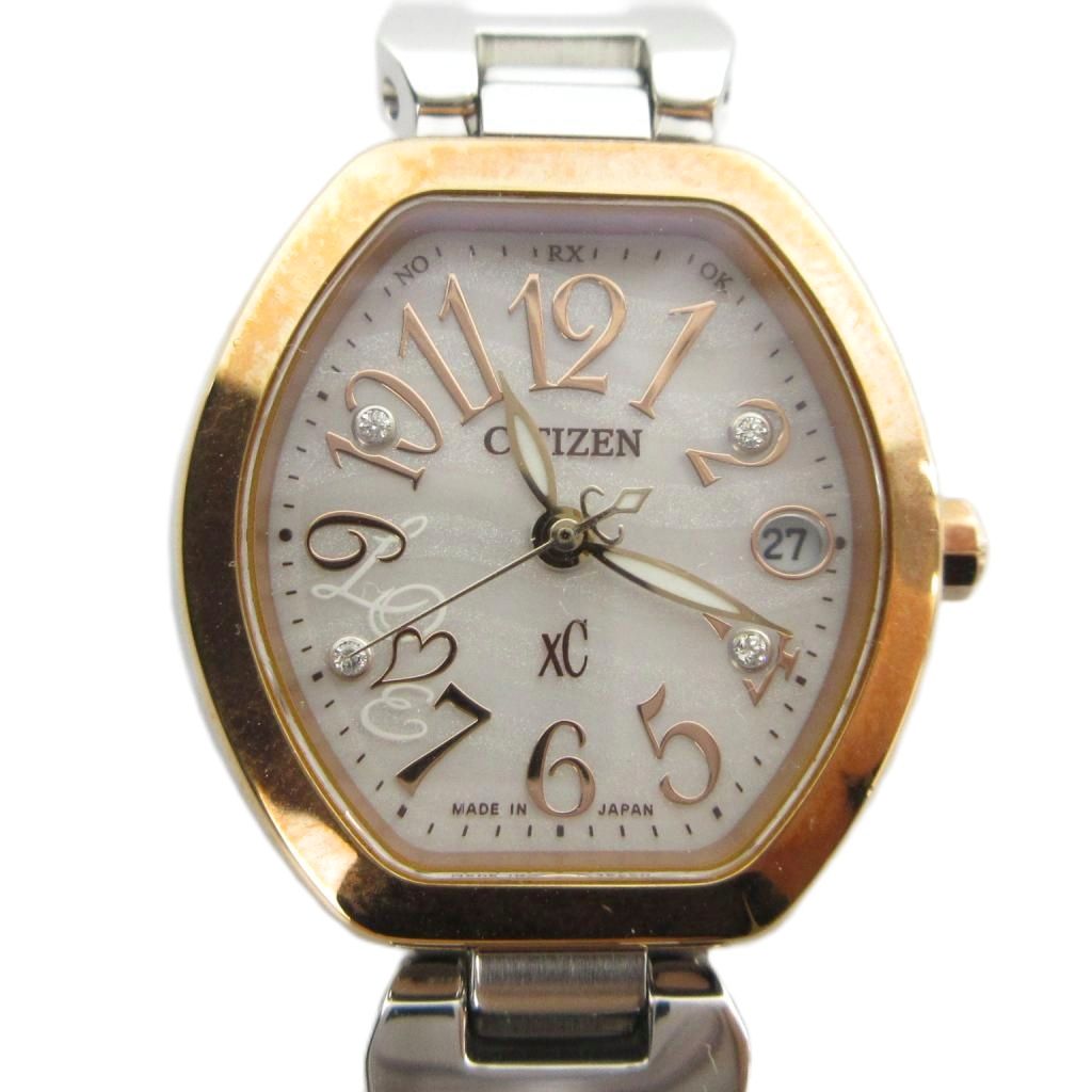 【中古】シチズン CITIZEN 361010591 xC 腕時計 ウォッチ ソーラー カレンダー付き シルバー色 ■GY18 /MQ レディース 【ベクトル 古着】 260603｜ブランド古着ベクトルプレミアム店