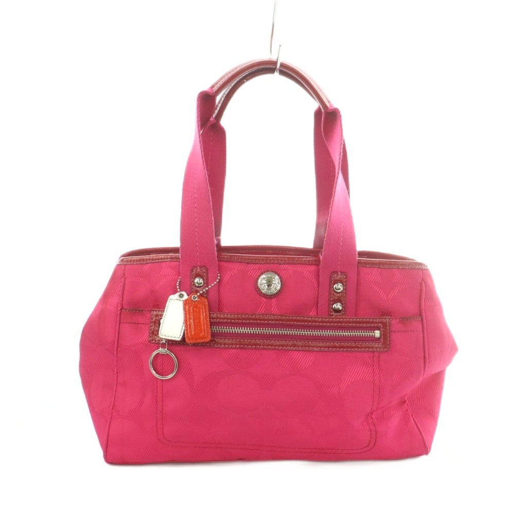 【中古】コーチ職 COACH ハンドバック 名書き柄 ナイロン なめし革 F14876 /MI ■GY18 レディース 【ベクター 古着】 260602