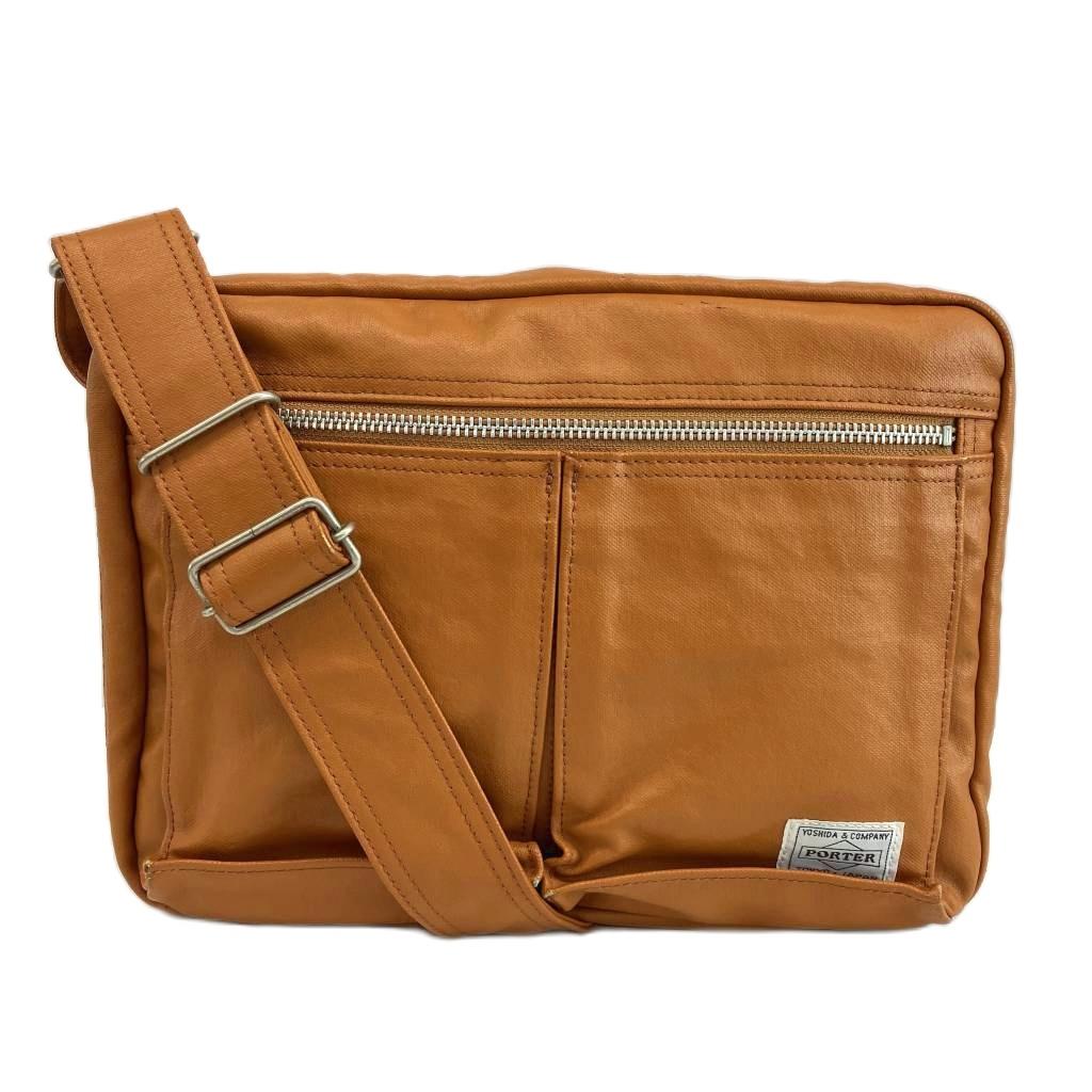 【中古】ポーター PORTER 吉田カバン フリースタイル FREE STYLE ショルダーバッグ ロゴ 茶色 ブラウン /XZ ■GY18 メンズ 【ベクトル 古着】 260611|ブランド古着ベクトルプレミアム店