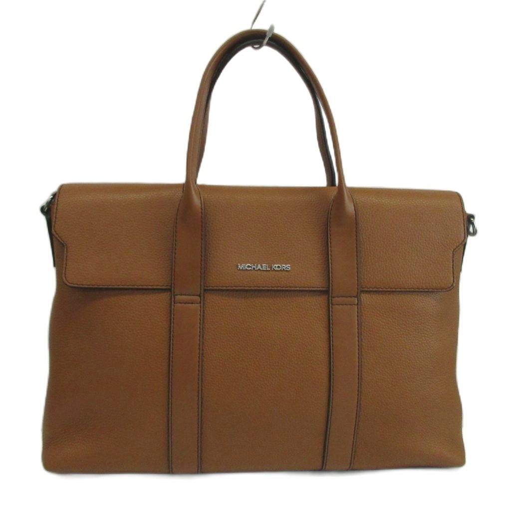 【中古】マイケル教科課程 MICHAEL KORS クーパー COOPER 商行為御徒面子 ブリーフ入れもの 牛皮 ペブルドレザー ロゴタイプ 赤銅色 赤銅色 37S4LCOA6L /XZ ■GY18 メンズ 【ベクター 古着】 260530