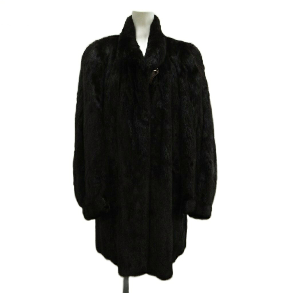 【中古】サガミンク SAGA MINK 金サガ ファーコート アウター 毛皮 ミンク ミドル 総裏地 肩パッド 13 XL 茶色 ブラウン /XZ ■GY18 レディース 【ベクトル 古着】 260603｜ブランド古着ベクトルプレミアム店