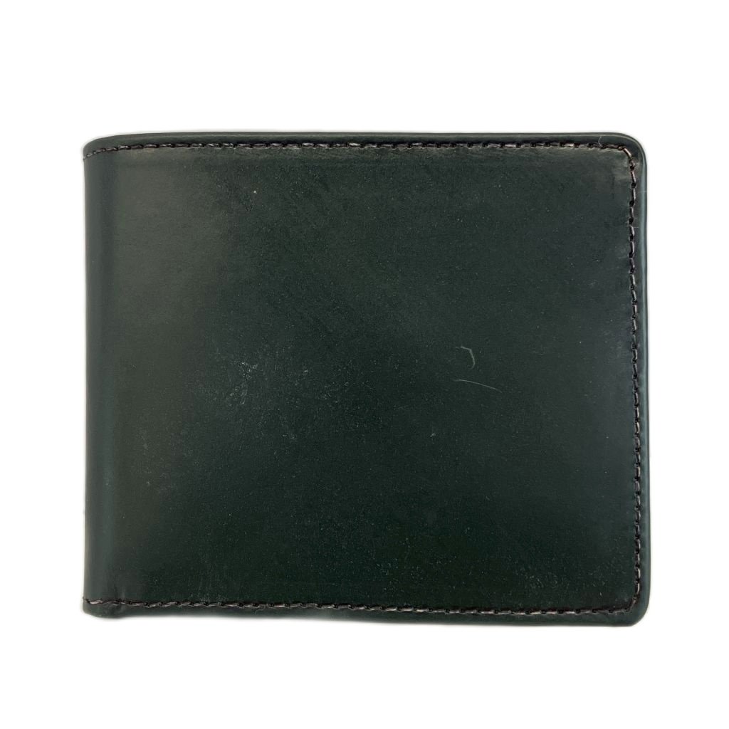 【中古】ブリティッシュグリーン BRITISH GREEN 財布 二つ折り ブライドルレザー 緑 グリーン /XZ ■GY11 メンズ 【ベクトル 古着】 260611｜ブランド古着ベクトルプレミアム店