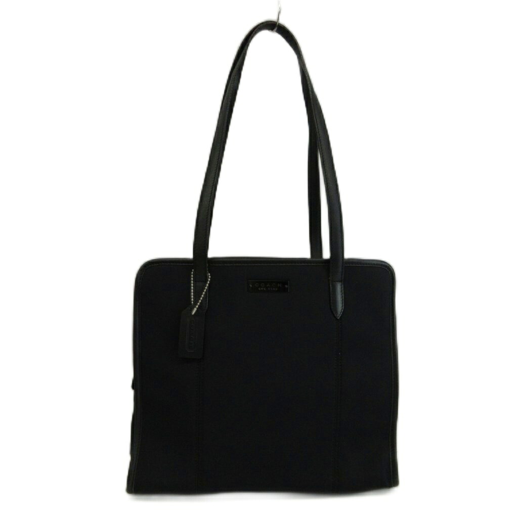 【中古】コーチ COACH ヴィンテージ トートバッグ ワンショルダー ネオプレン レザー ロゴプレート 黒 ブラック 6206 /XZ ■GY18 レディース 【ベクトル 古着】 260622｜ブランド古着ベクトルプレミアム店