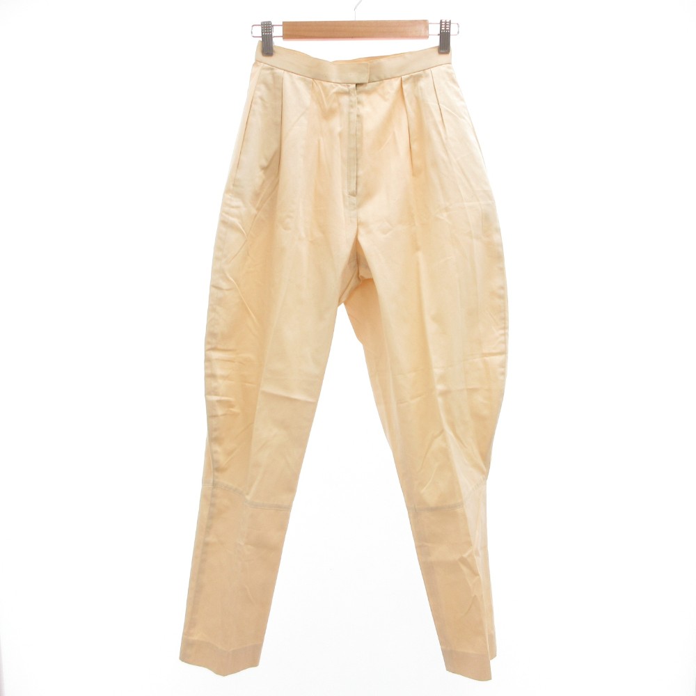 【中古】クリスチャンディオール Christian Dior ジョッキーパンツ風デザイン テーパード M ベージュ アンクル丈 タック /SD ■GY50 レディース 【ベクトル 古着】 260616｜ブランド古着ベクトルプレミアム店