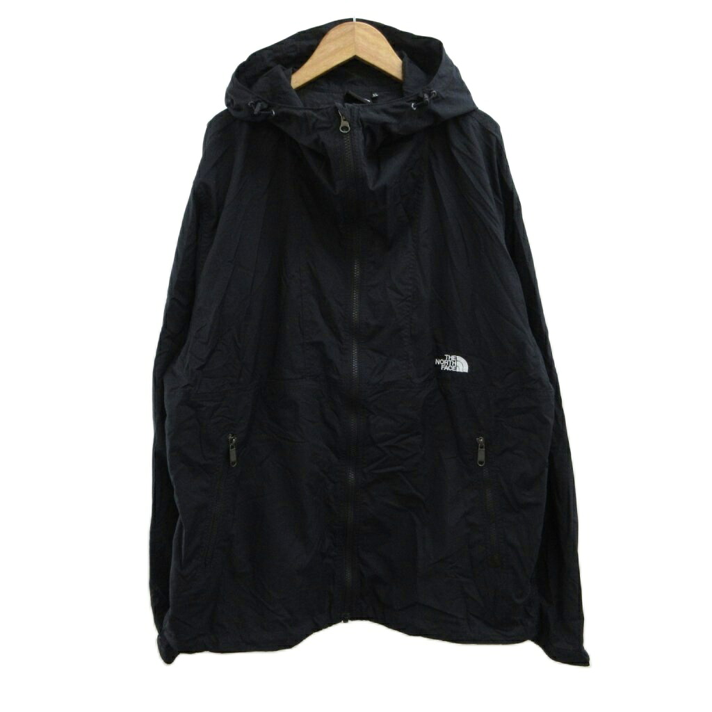【中古】ザノースフェイス THE NORTH FACE コンパクトジャケット マウンテンパーカ XL 黒 ブラック フード付き 長袖 ジップアップ NP72230 /PP メンズ 【ベクトル 古着】 260605｜ブランド古着ベクトルプレミアム店