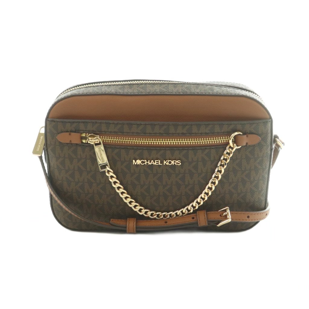 【中古】マイケル教科課程 MICHAEL KORS ショルダーバッグ 真四角型 モノグラム柄 茶 /MI ■GY18 レディース 【ベクター 古着】 260608