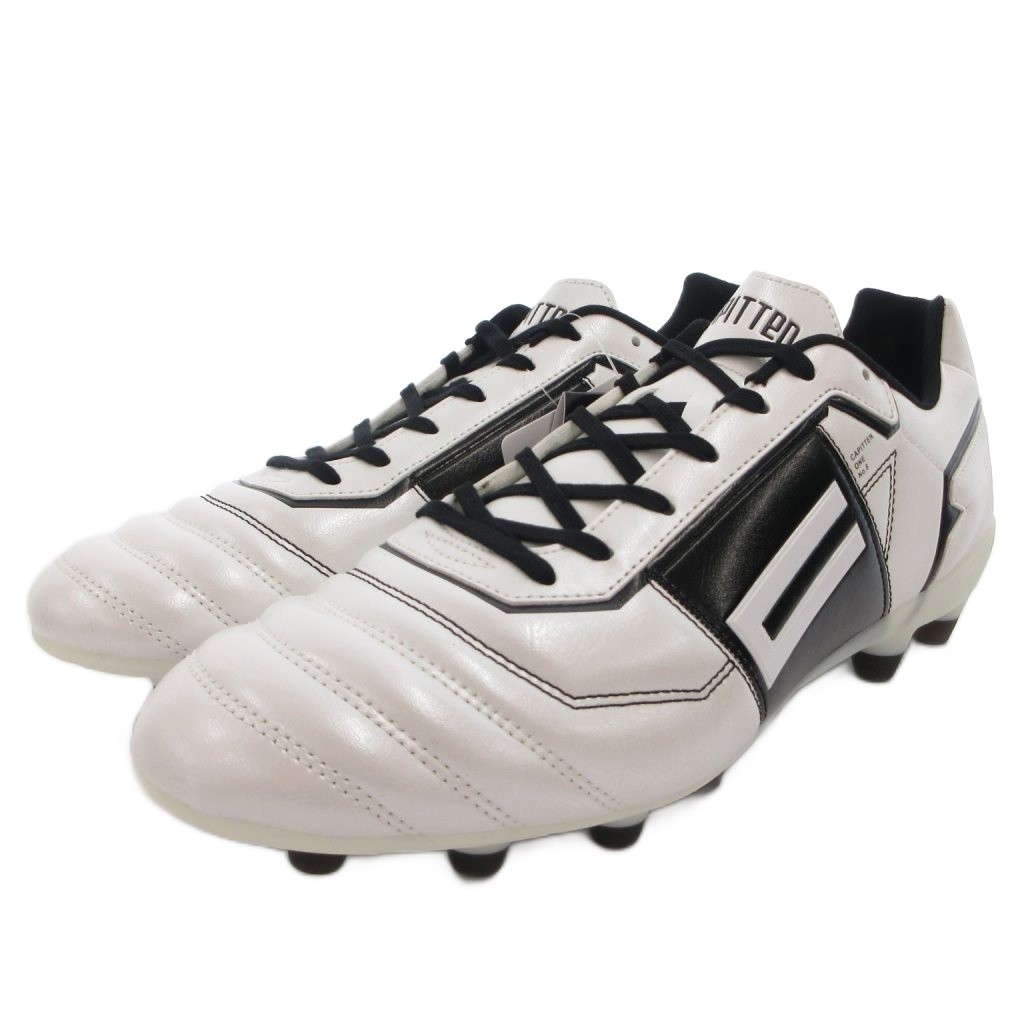 【中古】未使用品 CAPITTEN タグ付き one mid スパイク サッカーシューズ レザー 28 白 黒 000910-010004-1 /FF ■GY05 メンズ 【ベクトル 古着】 260706|ブランド古着ベクトルプレミアム店