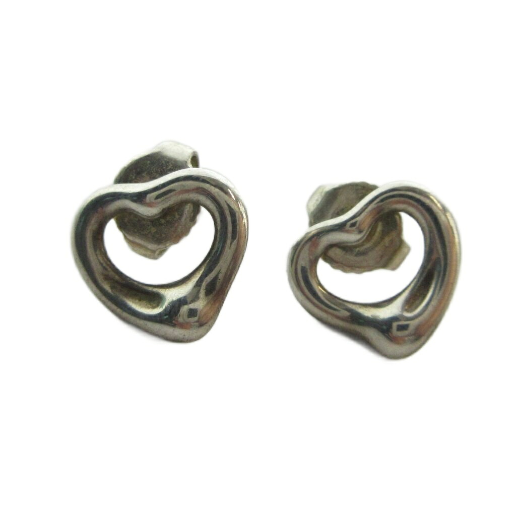【中古】ティファニー TIFFANY & CO. オープン ハート ピアス アクセサリー 両耳用 ロゴ Silver925 キャッチ社外品 ■GY18 /MQ ■OH レディース 【ベクトル 古着】 260617｜ブランド古着ベクトルプレミアム店