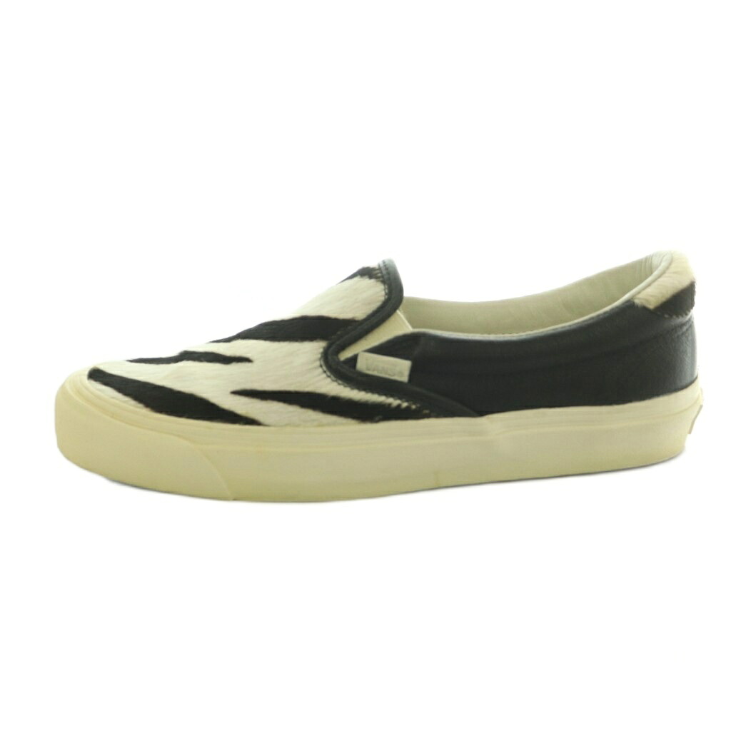 【中古】バンズ VANS スリッポン 59 lx ゼブラ柄 US8 26.0cm 黒 ブラック 白 ホワイト 721278 /MI ■GY03 メンズ 【ベクトル 古着】 260623｜ブランド古着ベクトルプレミアム店