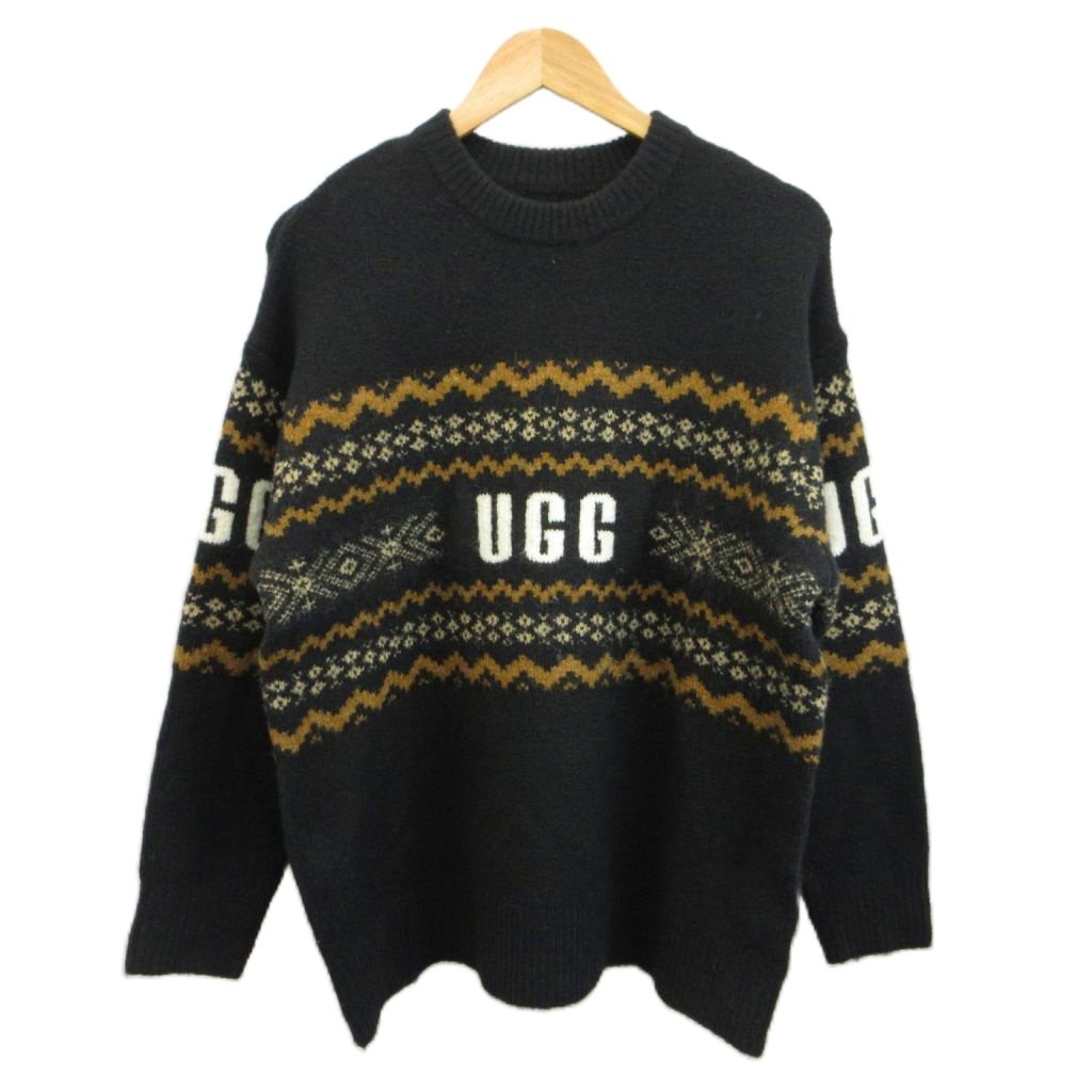 【中古】アグ Kaelan isle Sweater オールジェンダー ケイラン アイル セーター ニット ウール US 黒 ブラック 長袖 1171483 /AY ■GY18 メンズ レディース 【ベクトル 古着】 260624｜ブランド古着ベクトルプレミアム店 7,739円