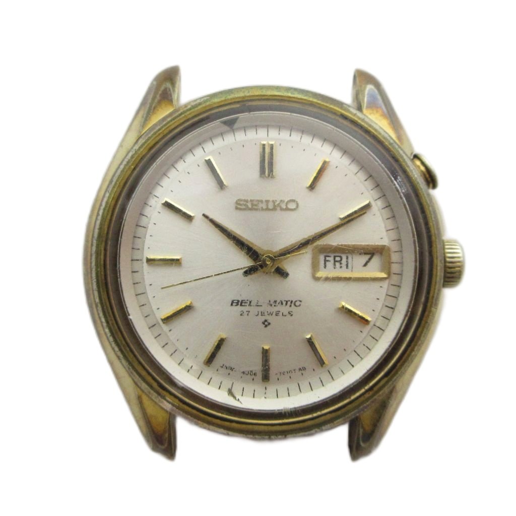 【中古】セイコー SEIKO 4006-7012 ベルマチック 腕時計 ケースのみ ウォッチ 自動巻き カレンダー付き デイト ゴールド色 ■GY18 /MQ メンズ 【ベクトル 古着】 260620｜ブランド古着ベクトルプレミアム店