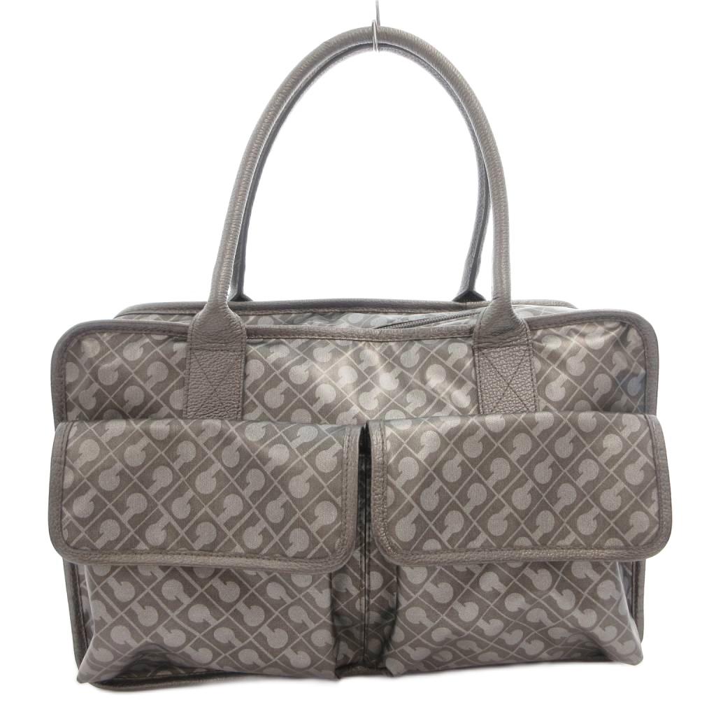 【中古】ゲラルディーニ GHERARDINI ソフティ ハンドバッグ 手提げ 総柄 ナイロン シルバーカラー /FF ■GY11 レディース 【ベクトル 古着】 260629｜ブランド古着ベクトルプレミアム店