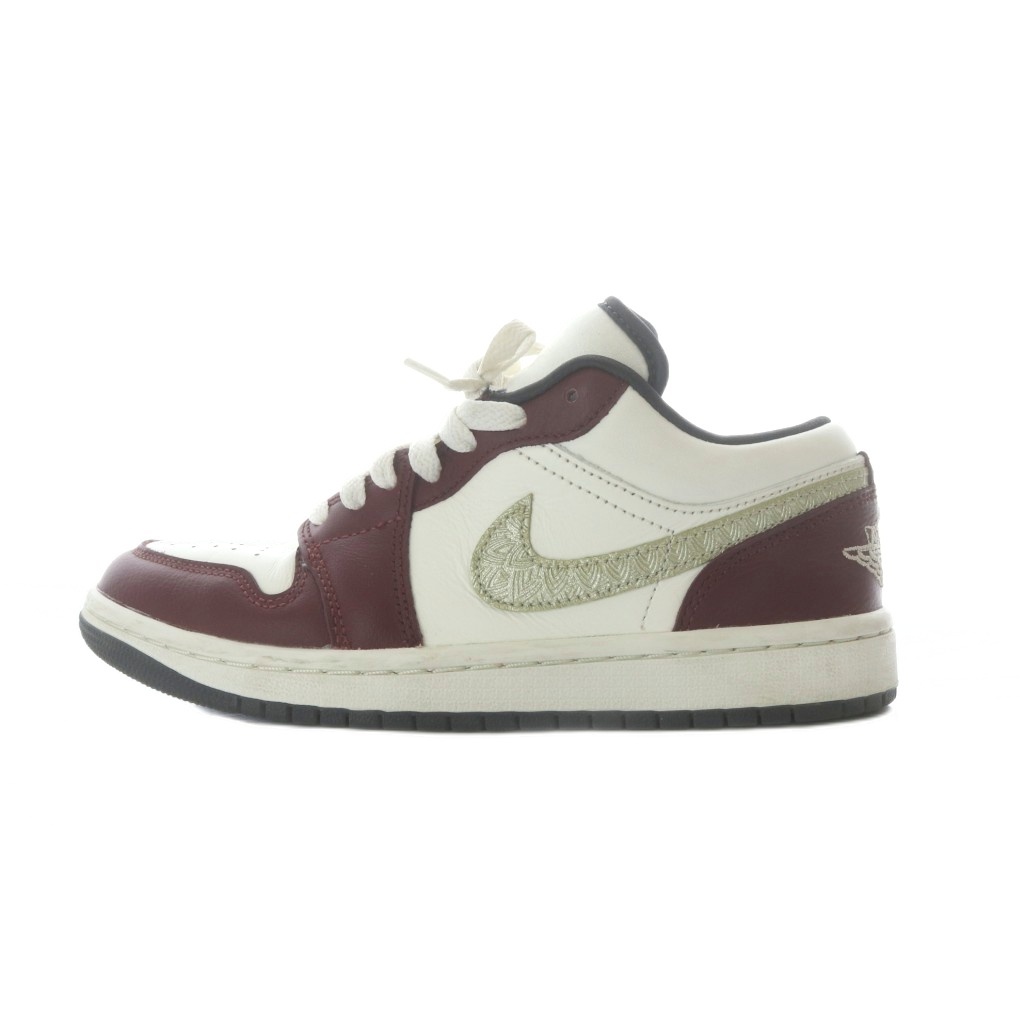 【中古】ナイキ NIKE AIR JORDAN 1 LOW SE CNY SAIL スニーカー シューズ 23cm ワインレッド 白 ホワイト ローカットスニーカー 刺繍 FJ5735-100 /RI ■OS レディース 【ベクトル 古着】 260630|ブランド古着ベクトルプレミアム店