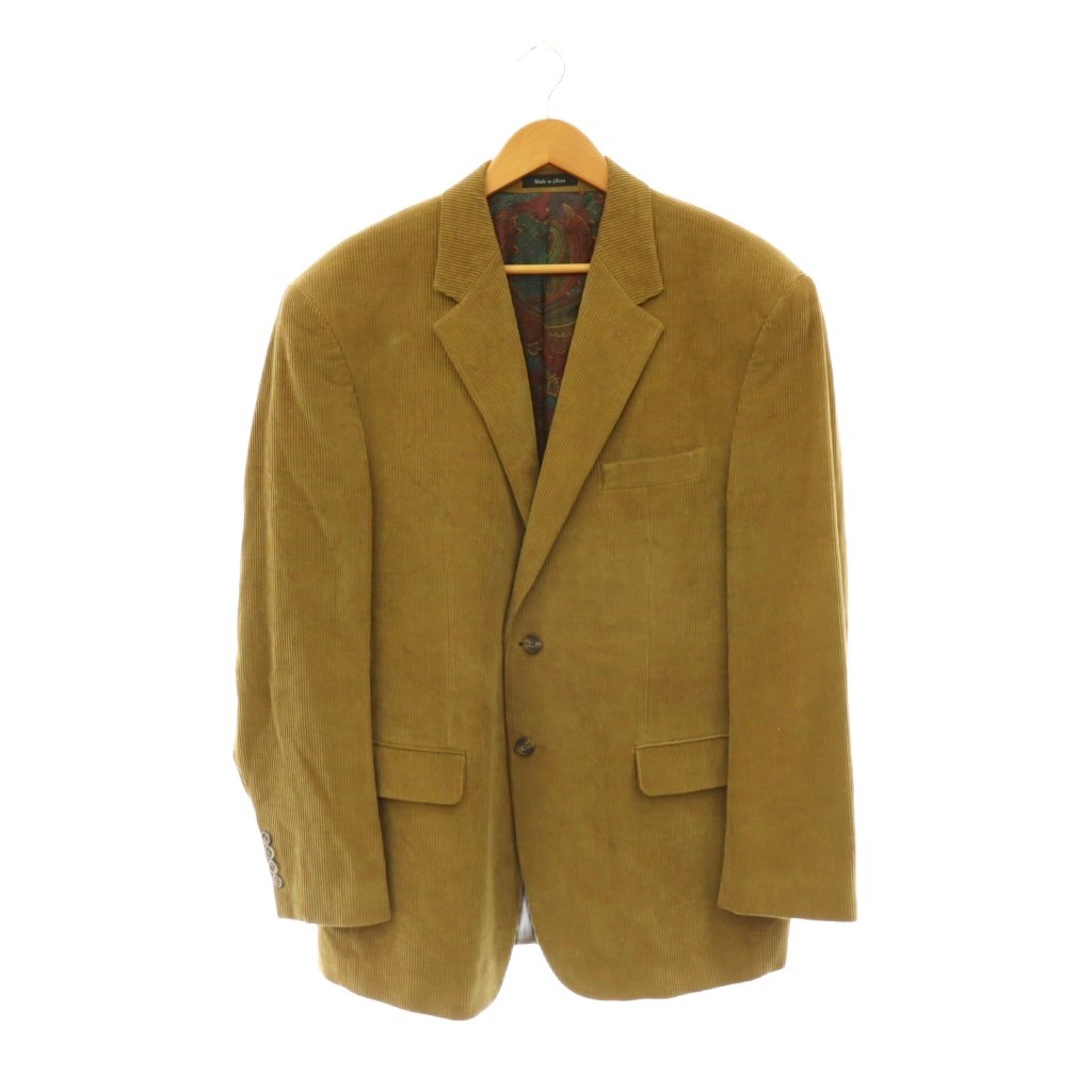 【中古】ローレンラルフローレン LAUREN RALPH LAUREN テーラードジャケット ブレザー コーデュロイ 柄裏地 44R ベージュ /CX ■GY18 メンズ 【ベクトル 古着】 260702|ブランド古着ベクトルプレミアム店