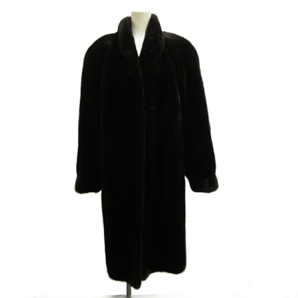 【中古】アメリカンファーアワード THE AMERICAN FUR AWARDS 5つ星 ミンクファー ロング コート 毛皮 F 茶 ブラウン /PP ■GY18 レディース 【ベクトル 古着】 260707|ブランド古着ベクトルプレミアム店