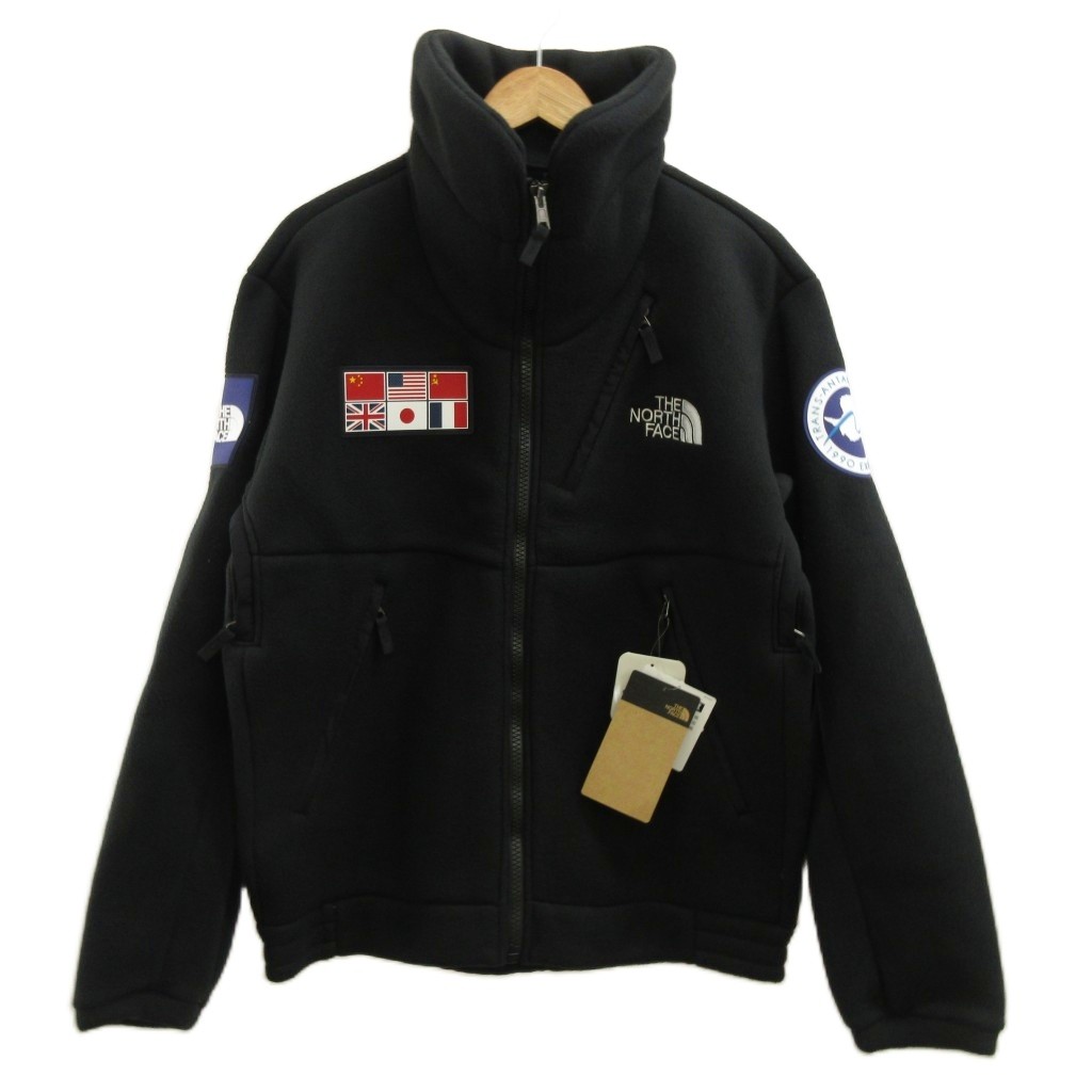 【中古】未使用品 ザノースフェイス THE NORTH FACE タグ付き トランスアンタークティカ フリースジャケット ブルゾン 上着 L 黒 ブラック ジップアップ 長袖 国旗 ワッペン付き NA72235 /PP メンズ 【ベクトル 古着】 260703｜ブランド古着ベクトルプレミアム店