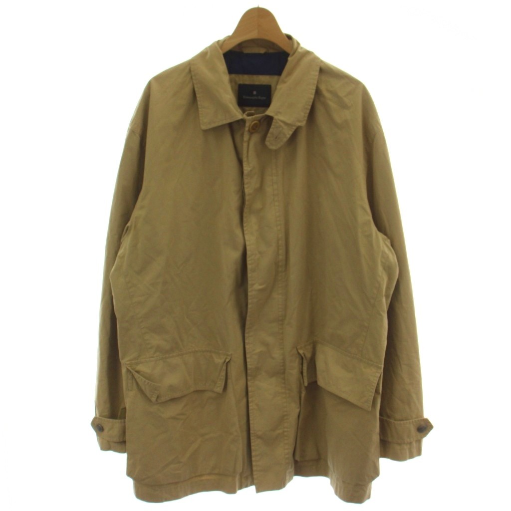 【中古】エルメネジルドゼニア Ermenegildo Zegna ステンカラーコート フィールドジャケット M ベージュ 長袖 /GG35 ■GY50 メンズ 【ベクトル 古着】 260707|ブランド古着ベクトルプレミアム店