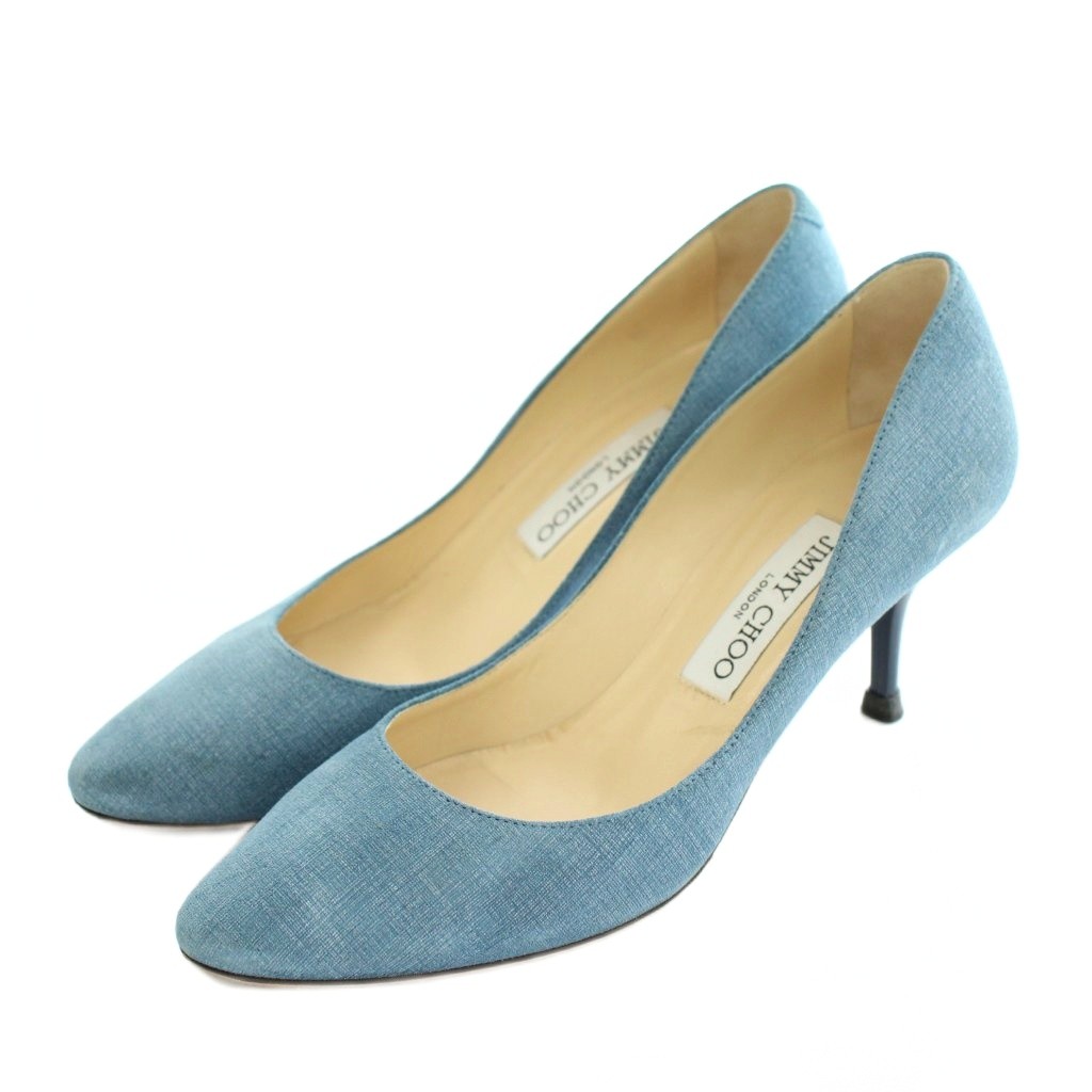 【中古】ジミーチュウ JIMMY CHOO パンプス ピンヒール 36.5 23.5cm 水色 ライトブルー /MI ■GY50 レディース 【ベクトル 古着】 260706|ブランド古着ベクトルプレミアム店