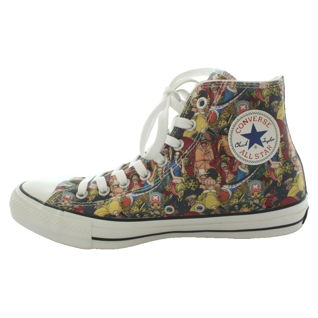 【中古】未使用品 コンバース CONVERSE タグ付き オール スター ALL STAR ONEPIECEコラボ 麦わらの一味9人 ハイカットスニーカー 総柄 US9 27.5cm マルチカラー 白 ホワイト 赤 レッド /SS ■OS ■GY1 メンズ 【ベクトル 古着】 260712|ブランド古着ベクトルプレミアム店