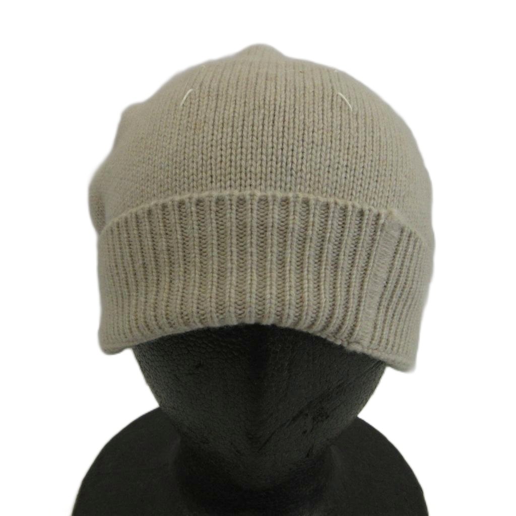 【中古】メゾンマルジェラ Maison Margiela 帽子 ニット帽 ビーニー 4ステッチ S ベージュ /XZ ■GY19 レディース 【ベクトル 古着】 260715｜ブランド古着ベクトルプレミアム店