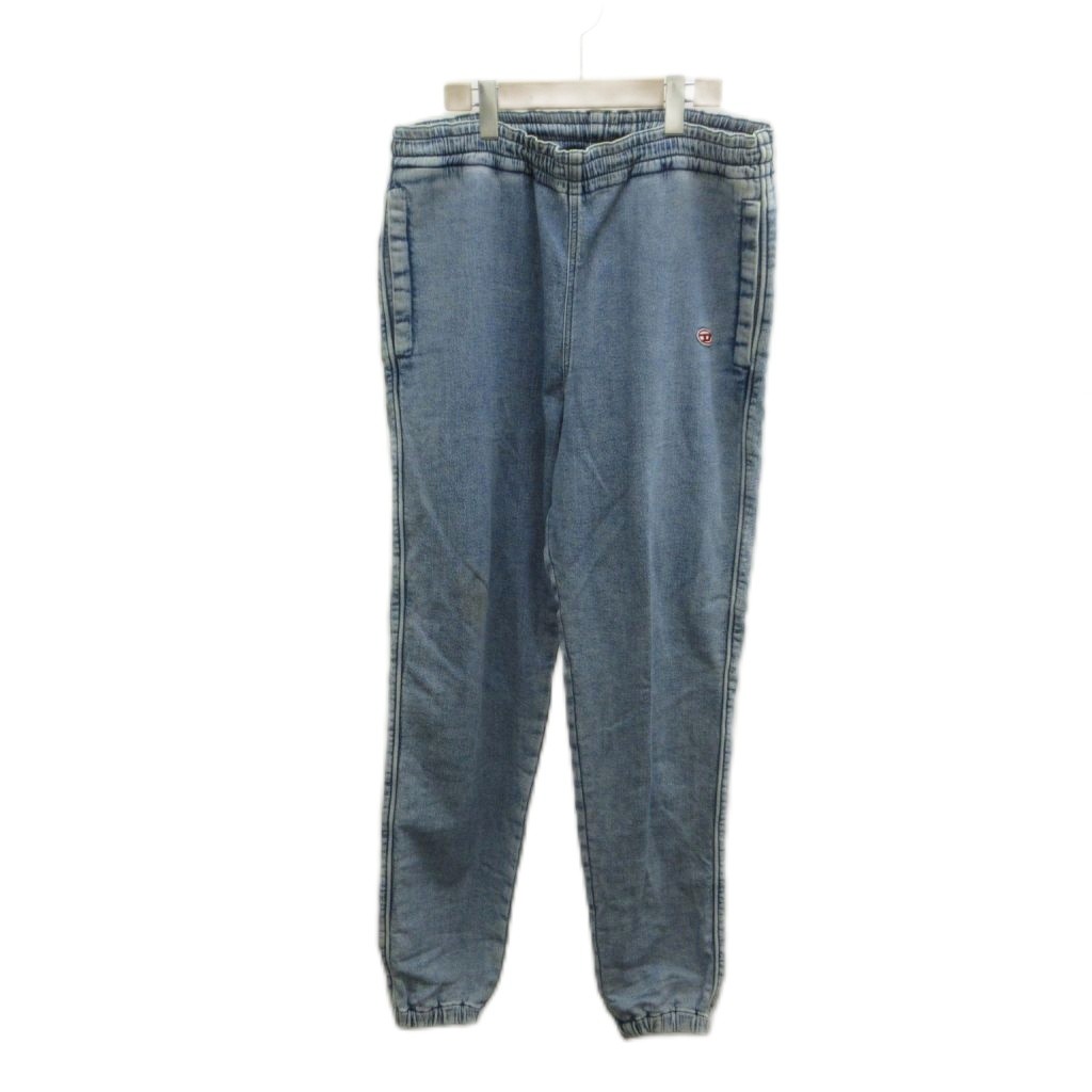 【中古】ディーゼル DIESEL D-LAB-NE スウェットデニム ジョグジーンズ オーバルDロゴ L ライトブルー 無地 長ズボン /20260617/RA9824 NP ■GY1 メンズ 【ベクトル 古着】 260714｜ブランド古着ベクトルプレミアム店