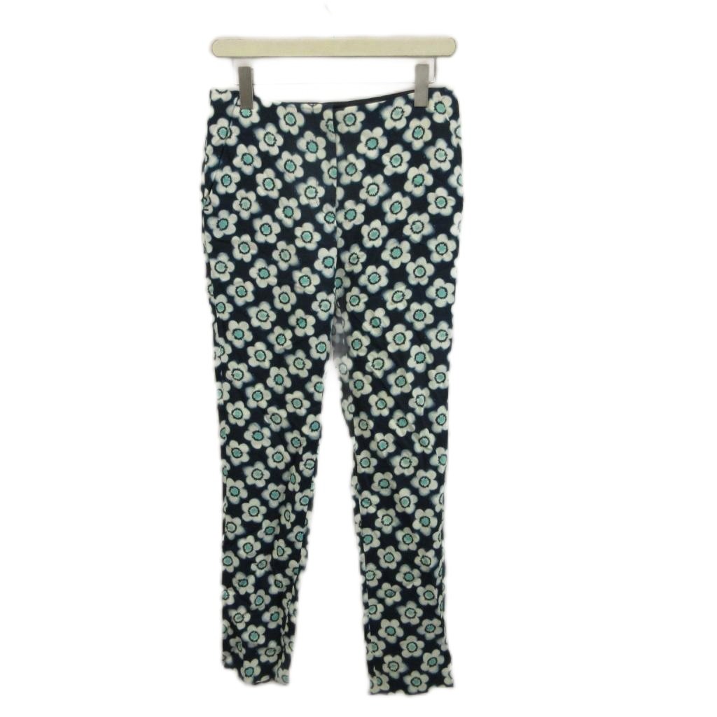 【中古】ミュウミュウ miumiu パンツ 40 紺 ネイビー 花柄 プリント /KK ■GY19 レディース 【ベクトル 古着】 260714|ブランド古着ベクトルプレミアム店
