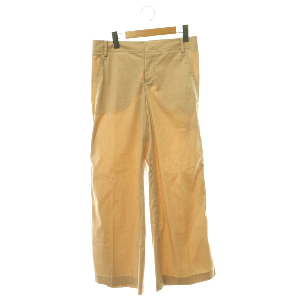 【中古】グッチ GUCCI フレアパンツ ストレッチ ウェブストライプ インターロッキングG 38 ベージュ 152728 /DF ■GY18 レディース 【ベクトル 古着】 260715|ブランド古着ベクトルプレミアム店