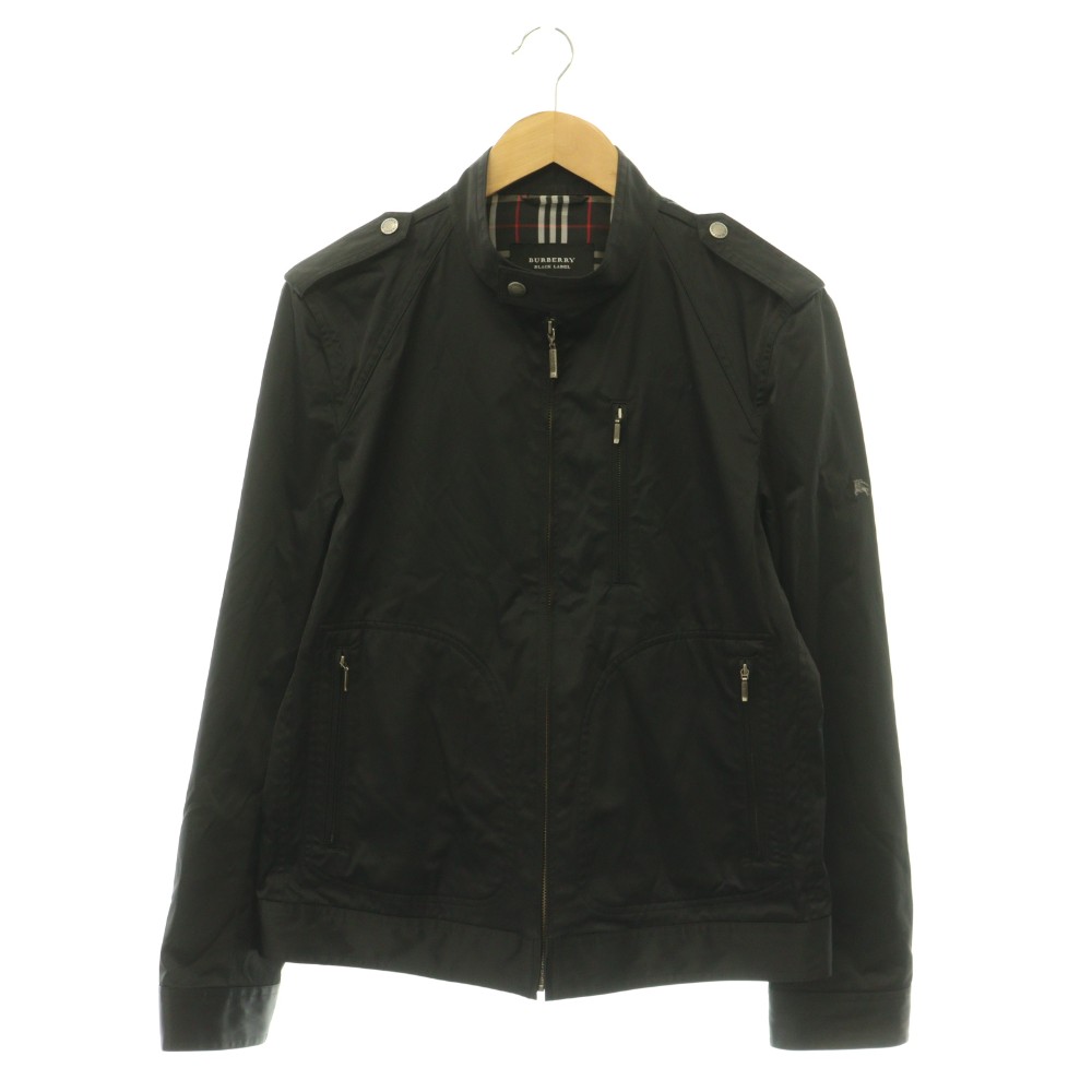 【中古】バーバリーブラックレーベル BURBERRY BLACK LABEL ジャケット ブルゾン ジップアップ L ブラック /DF ■GY18 メンズ 【ベクトル 古着】 260717｜ブランド古着ベクトルプレミアム店