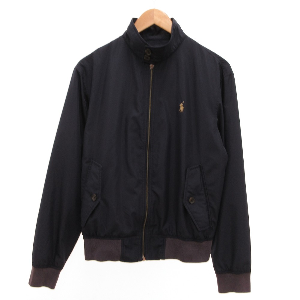 【中古】ポロ ラルフローレン POLO RALPH LAUREN スイングトップ ジャケット ブルゾン ナイロン XS 紺 ネイビー ポニー刺繍 /JS ■GY03 メンズ 【ベクトル 古着】 260224｜ブランド古着ベクトルプレミアム店