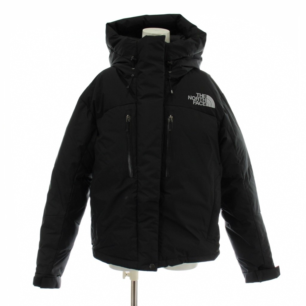 【中古】未使用品 ザノースフェイス THE NORTH FACE ショートバルトロライトジャケット Short Baltoro Light Jacket ダウンジャケット アウター ナイロン 防水 フード ジップアップ ロゴ 刺繍 L 黒 ブラック NDW92551 /XZ ■GY11 レディース 【ベクトル 古着】 260214｜ブランド古着ベクトルプレミアム店