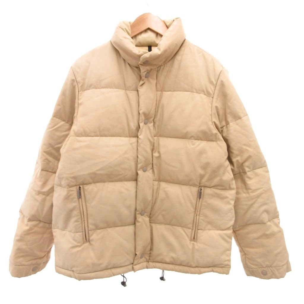 【中古】モンク軌跡 MONCLER 茶曳き船 落ちこむ上衣 上衣 ジップアップ 2 ベージュ /JS ■GY18 メンズ 【ベクター 古着】 260320