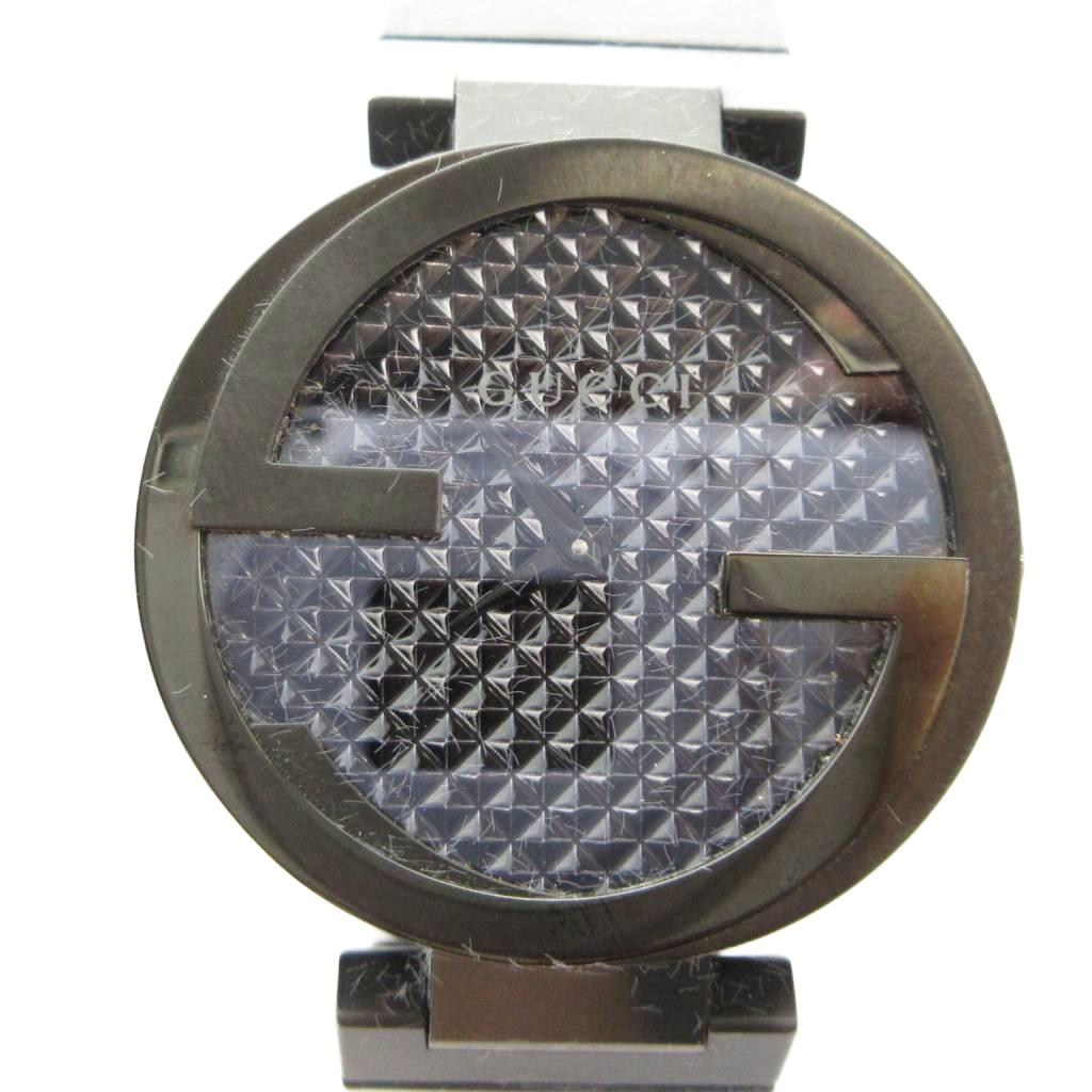 【中古】グッチ GUCCI ジャンク品 133.3 ウオッチ 御覧になる 石英 インターロッキング 黒 黒いこと ■GY18 /MQ ■OH メンズ 【ベクター 古着】 260428