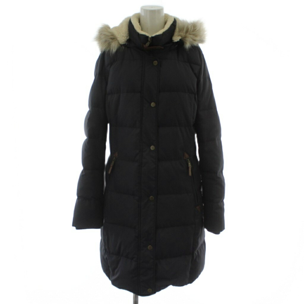 【中古】ローレンラルフローレン LAUREN RALPH LAUREN 落ちこむ厚地の外套 M 紺 米国海軍 ボンネット 毛革付き添い人 長袖 ロング丈 /GG ■GY18 レディース 【ベクター 古着】 260324