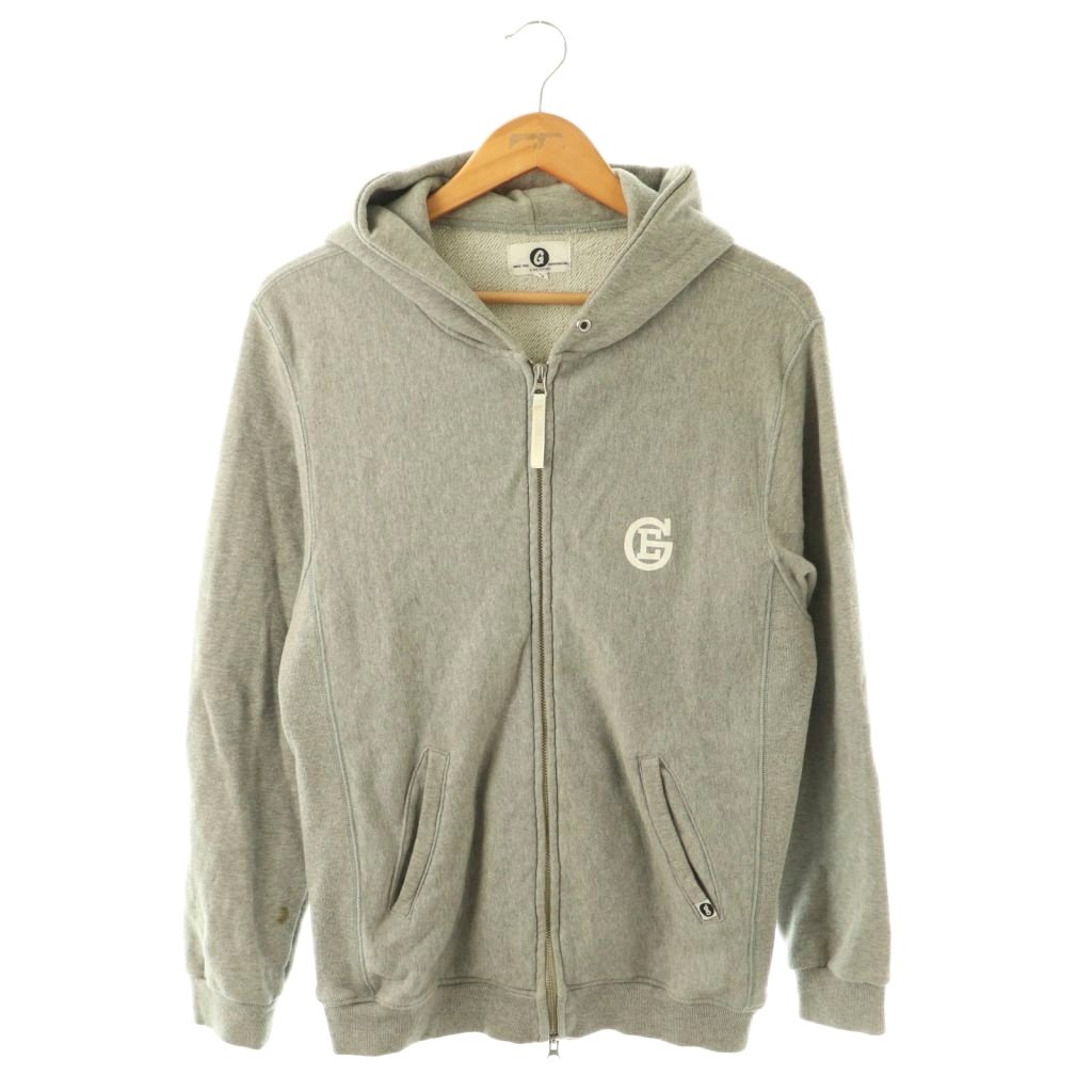 【中古】グッドイナフ GOODENOUGH GE-154006 15SS CLASSICS ZIP UP PARKA パーカー 汗水 上衣 ジップアップ 綿織物 L 薄墨色 /NR ■GY35 メンズ 【ベクター 古着】 260330