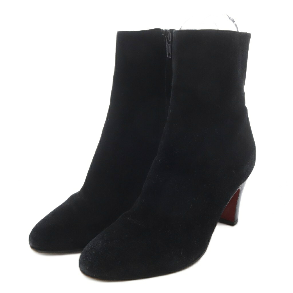 【中古】クリスチャンルブタン Christian louboutin ブーツ 遊撃手 ハイヒール スエードクロス 35.5 黒いこと /YO38 ■GY11 レディース 【ベクター 古着】 260330