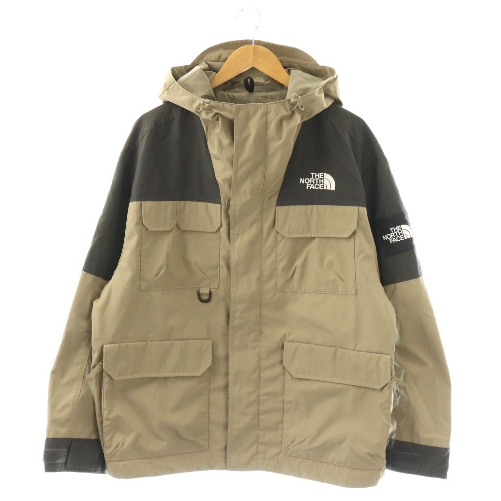【中古】ザノースフェイス 白いこと下げ札 THE NORTH FACE WHITE LABEL RANGER JACKET 御山パーカー 上衣 ロゴタイプ XL ベージュ 暗灰色 NJ3BQ52L /CX ■GY18 メンズ 【ベクター 古着】 260415
