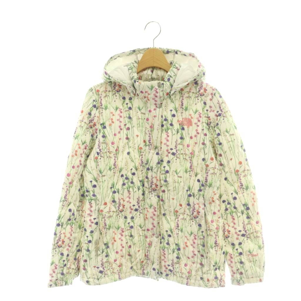 【中古】ザノースフェイス ホワイトレーベル THE NORTH FACE WHITE LABEL 中綿ジャケット アウター 花柄 キッズ 90サイズ 白 マルチカラー NJ3NK31C /CX ■GY19 キッズ 【ベクトル 古着】 260415｜ブランド古着ベクトルプレミアム店